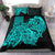 Hawaii Kakau Bedding Set Polynesian Floral Tribal Aqua Version LT9 Aqua - Polynesian Pride