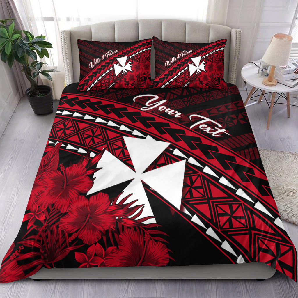 Wallis et Futuna Personalised Bedding Set Tapa Hibiscus Vibes LT7 Red - Polynesian Pride