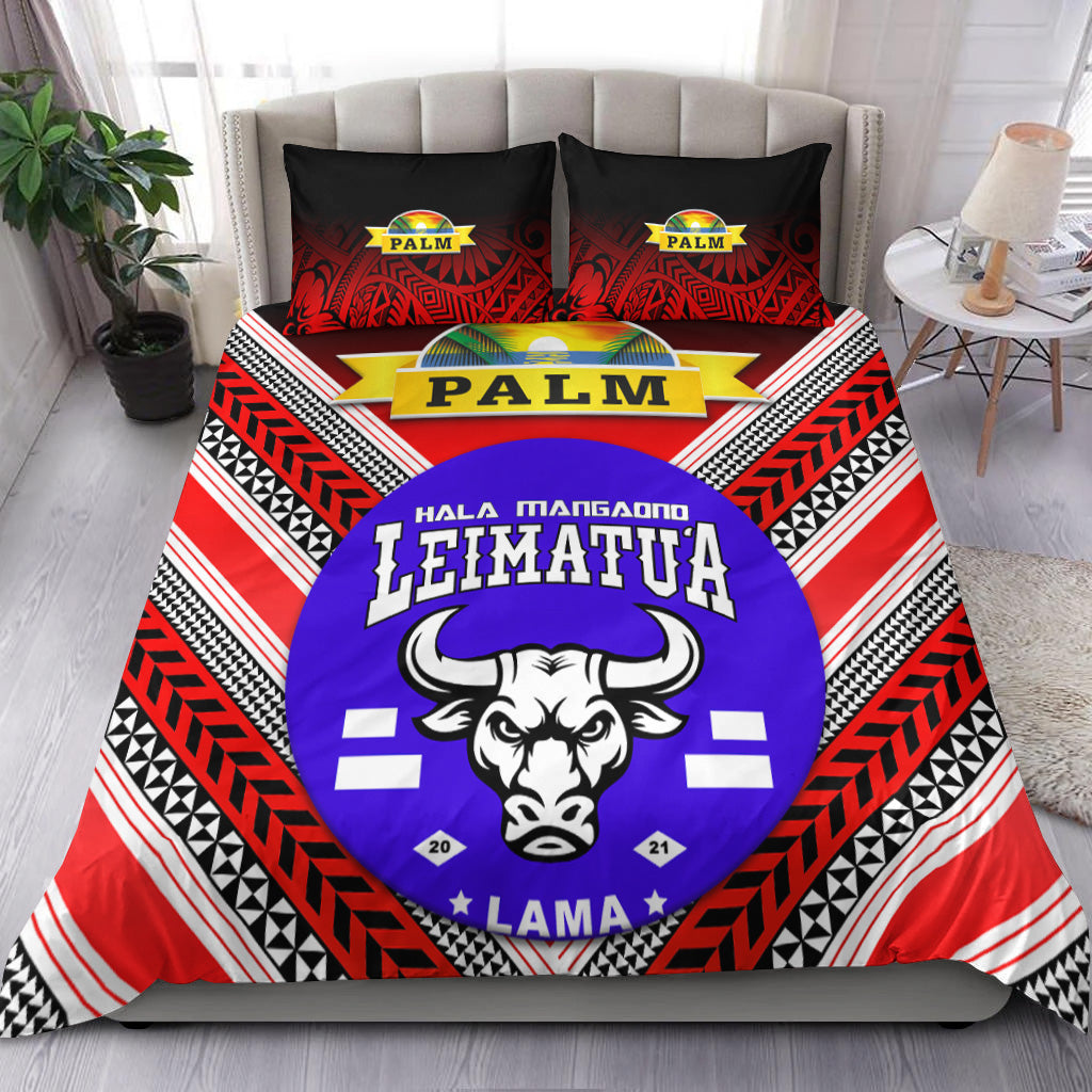 Mate Ma'a Tonga Bedding Set Leimatu'a Bulls Creative Style - Red NO.1 LT8 Red - Polynesian Pride