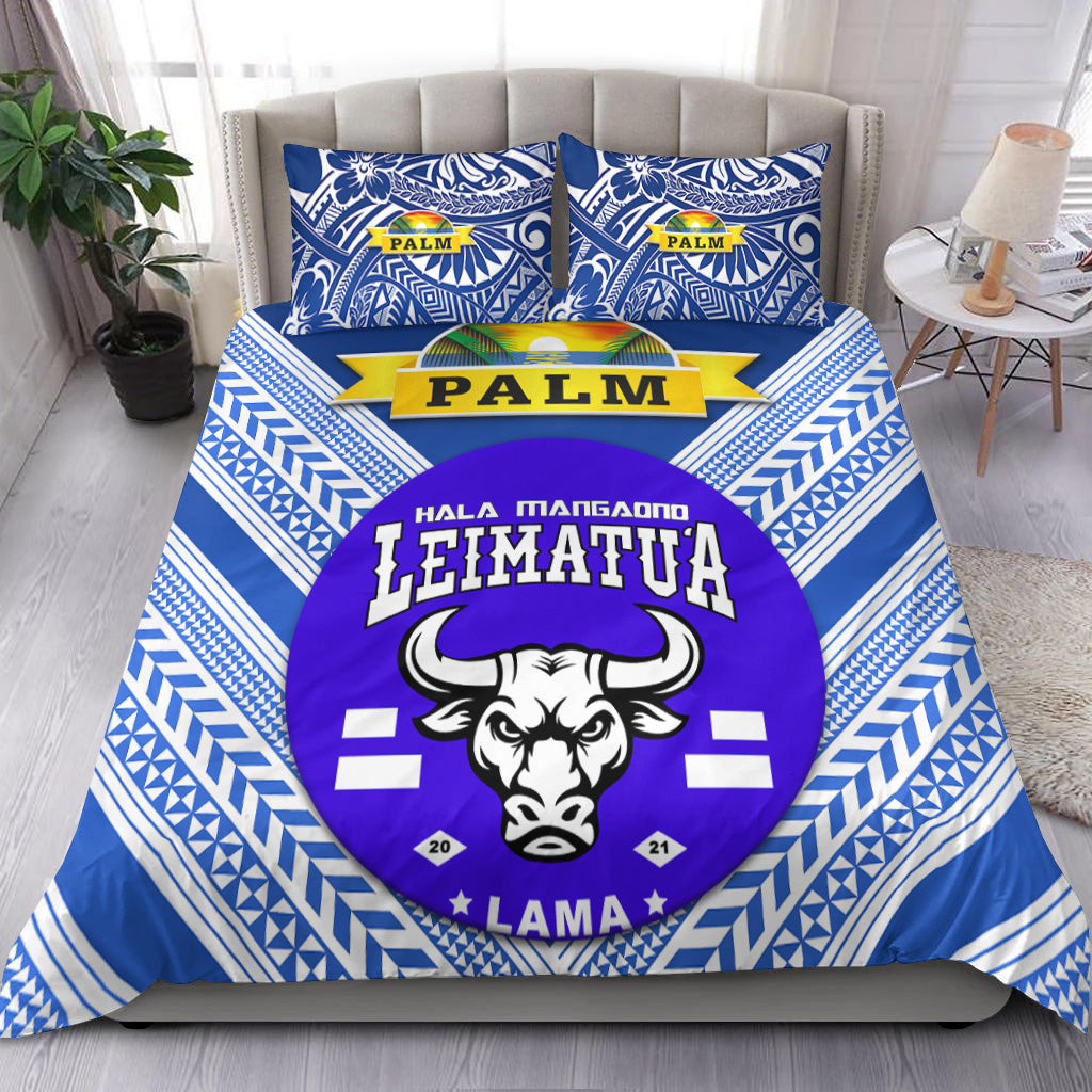 Mate Ma'a Tonga Bedding Set Leimatu'a Bulls Creative Style - Blue NO.1 LT8 Blue - Polynesian Pride