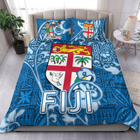 Fiji Bedding Set Tapa Patterns Blue Style LT6 Blue - Polynesian Pride
