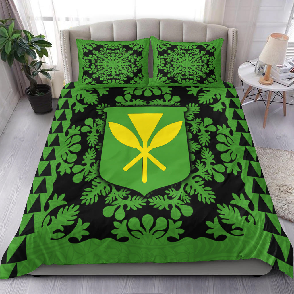 Hawaii Bedding Set Kanaka Maoli No.2 Green Style LT6 Green - Polynesian Pride