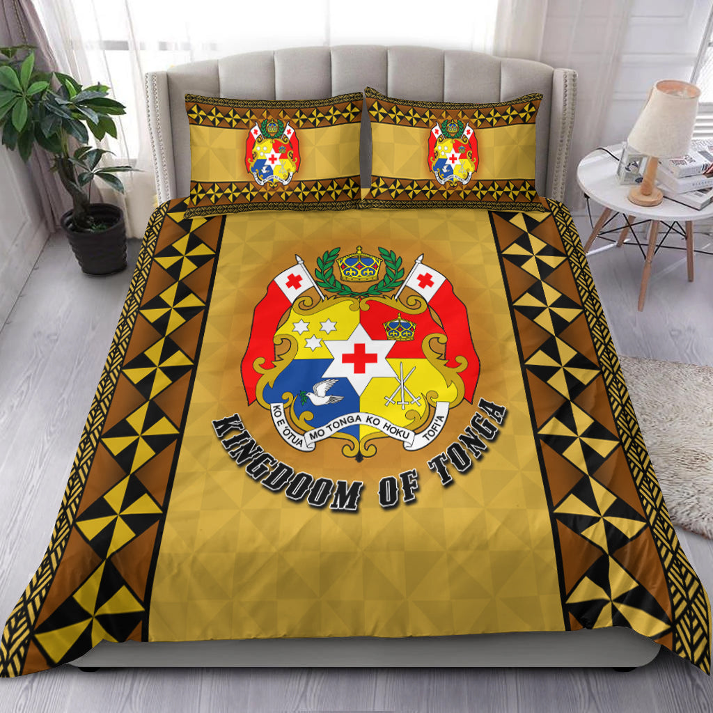Tonga Bedding Set Kingdoom Of Tonga LT6 Gold - Polynesian Pride