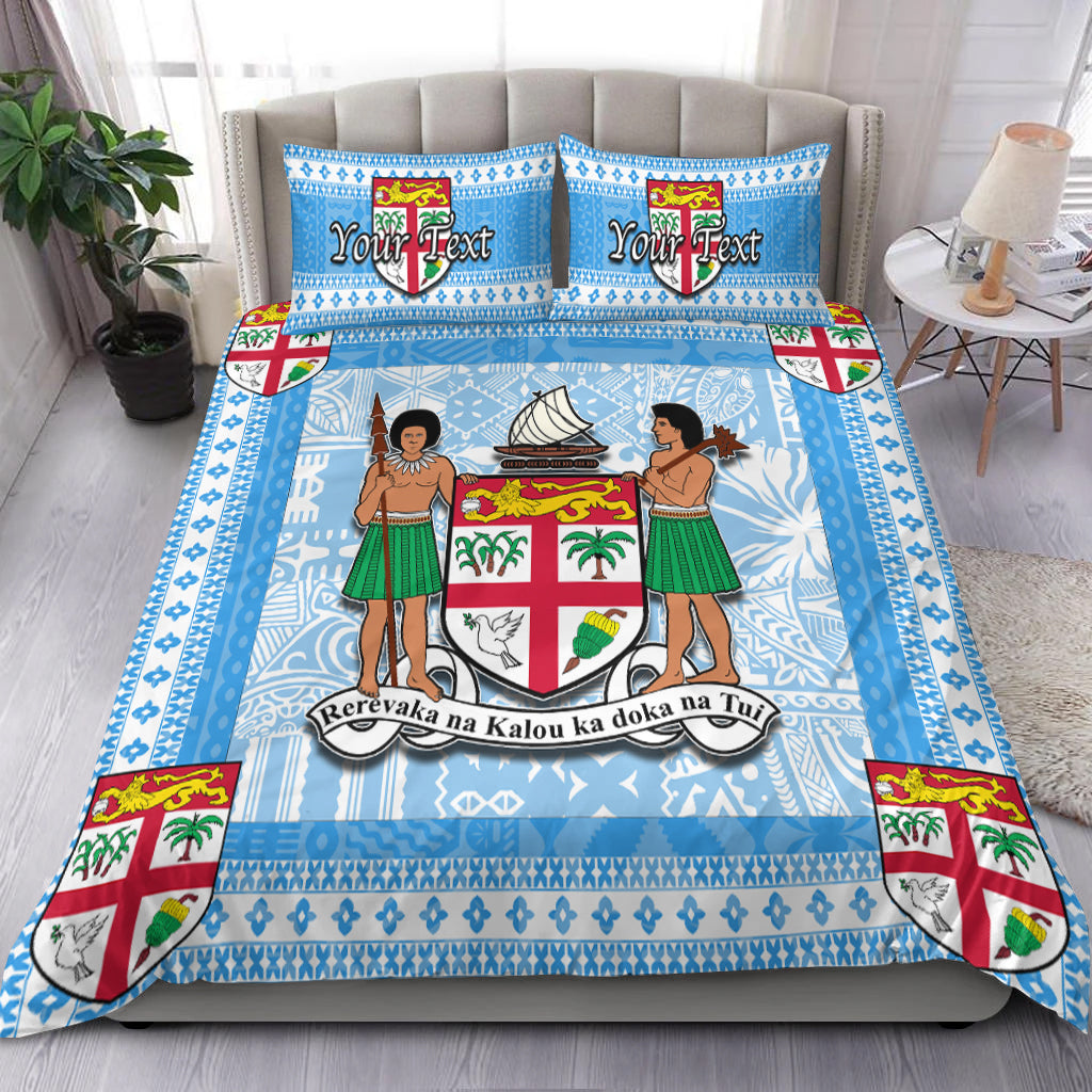 (Custom Personalised) Fiji Bedding Set Blue Style No.1 LT6 Blue - Polynesian Pride
