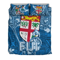 Fiji Bedding Set Tapa Patterns Blue Style LT6 - Polynesian Pride