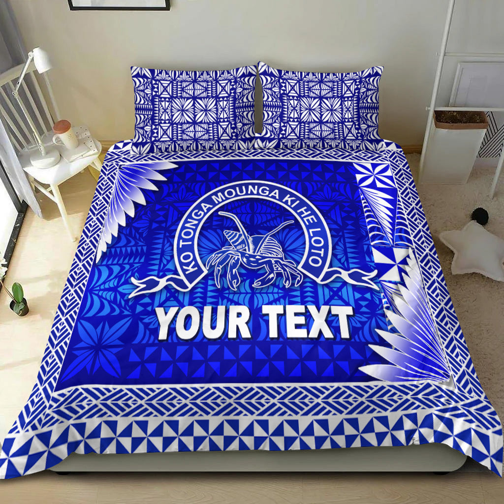 (Custom Personalised) Tonga Queen Salote College Bedding Set Simplified Version LT8 Blue - Polynesian Pride