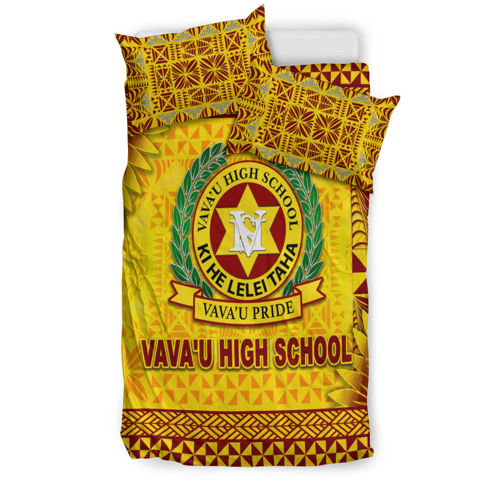 Tonga Vava'u High School Bedding Set Simplified Version - Gold LT8 - Polynesian Pride