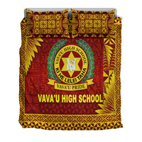 Tonga Vava'u High School Bedding Set Simplified Version - Maroon LT8 - Polynesian Pride