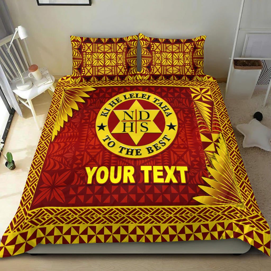 (Custom Personalised) Tonga Niuatoputapu High School Bedding Set Simplified Version LT8 Maroon - Polynesian Pride