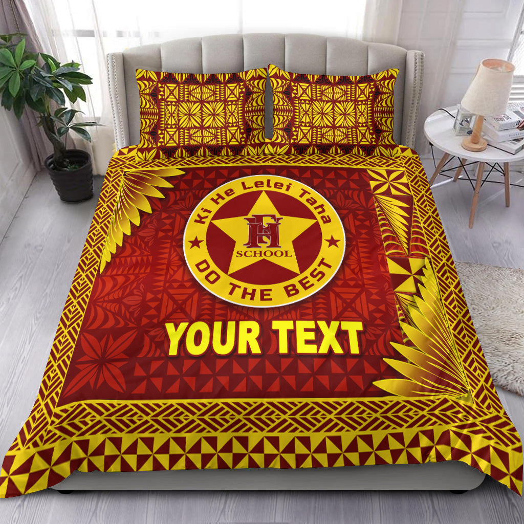 (Custom Personalised) Tonga Niuafo'ou High School Bedding Set Simplified Version LT8 Maroon - Polynesian Pride