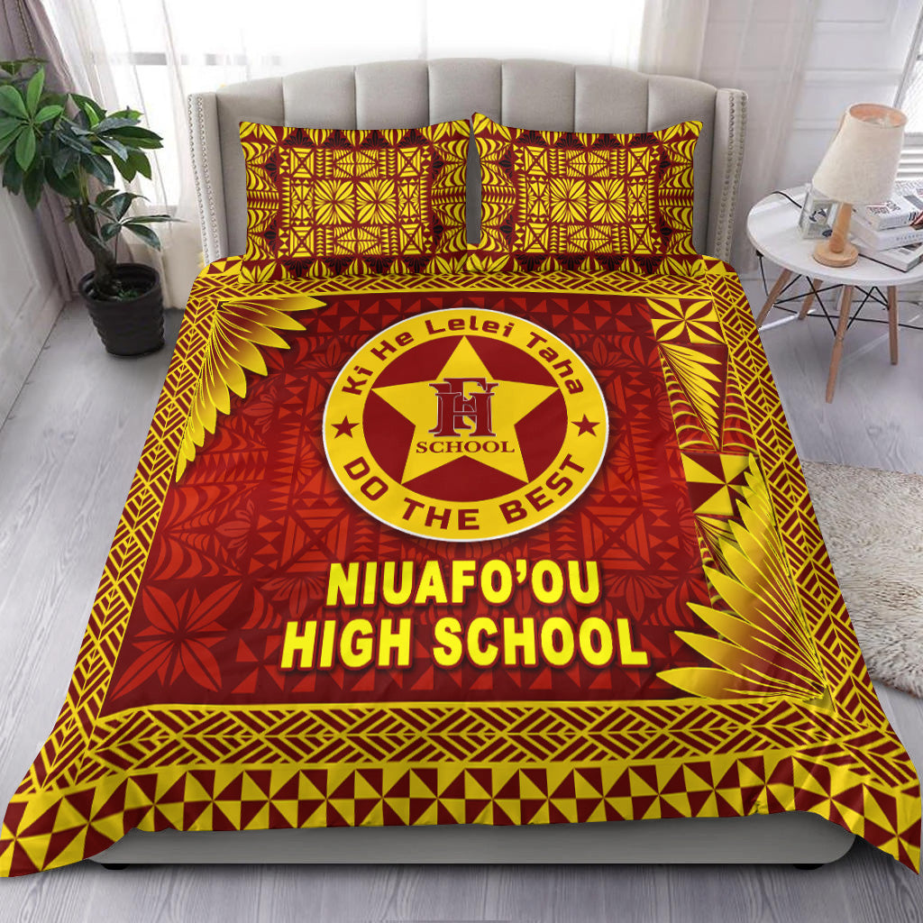 Tonga Niuafo'ou High School Bedding Set Simplified Version LT8 Maroon - Polynesian Pride