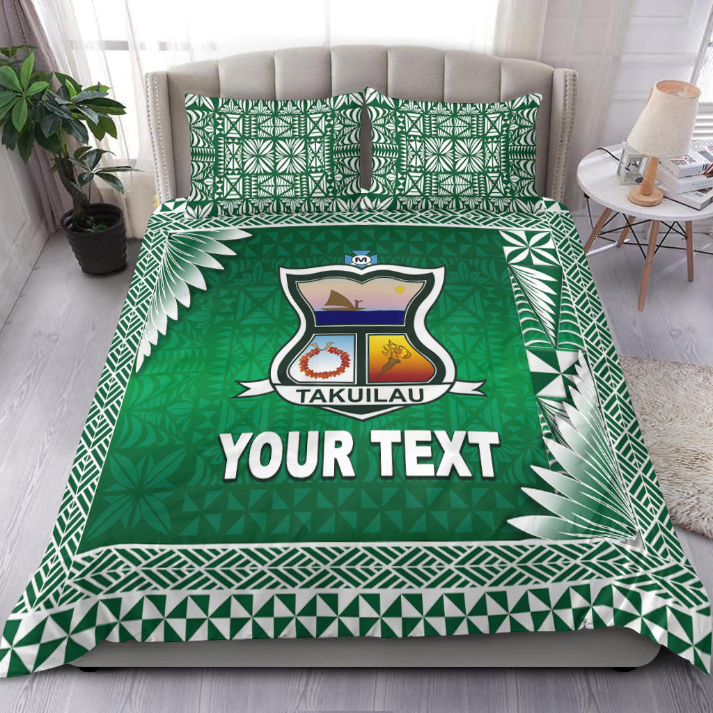 (Custom Personalised) Tonga Takuilau College Bedding Set Simplified Version LT8 Green - Polynesian Pride