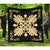 Hawaiian Quilt Maui Plant And Hibiscus Premium Quilt - Beige Black - AH Beige - Polynesian Pride