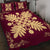 Hawaiian Quilt Maui Plant And Hibiscus Pattern Quilt Bed Set - Beige Burgundy - AH - Polynesian Pride