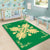 Hawaiian Quilt Maui Plant And Hibiscus Pattern Area Rug - Beige Green - AH - Polynesian Pride