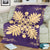 Hawaiian Quilt Maui Plant And Hibiscus Premium Blanket - Beige Purple - AH - Polynesian Pride