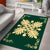 Hawaiian Quilt Maui Plant And Hibiscus Pattern Area Rug - Beige Sacramento - AH - Polynesian Pride