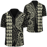 Kakau Polynesian Tribal Hawaiian Shirt Beige - Polynesian Pride