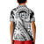 Fiji Coat Of Arms Polo Shirt Masi Tapa Mixed Palm Tree No1 Black Version LT9 - Polynesian Pride