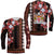 Fiji Long Sleeve Shirt Tagimoucia Mixed Black Tapa Style LT9 Unisex Black - Polynesian Pride