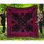 Hawaiian Quilt Maui Plant And Hibiscus Premium Quilt - Black Burgundy - AH Black - Polynesian Pride