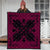 Hawaiian Quilt Maui Plant And Hibiscus Premium Quilt - Black Burgundy - AH - Polynesian Pride