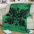 Hawaiian Quilt Maui Plant And Hibiscus Premium Blanket - Black Green - AH - Polynesian Pride