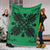 Hawaiian Quilt Maui Plant And Hibiscus Premium Blanket - Black Green - AH - Polynesian Pride