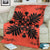 Hawaiian Quilt Maui Plant And Hibiscus Premium Blanket - Black Orange - AH - Polynesian Pride