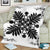 Hawaiian Quilt Maui Plant And Hibiscus Premium Blanket - Black White - AH - Polynesian Pride