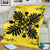 Hawaiian Quilt Maui Plant And Hibiscus Premium Blanket - Black Yellow - AH - Polynesian Pride