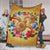 Hawaii Turtle Hibiscus Wreath Polynesian Premium Blanket - Crown Style - AH - Polynesian Pride