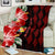 Tonga Premium Blanket Diamond Style Mix Hibiscus - Black LT7 White - Polynesian Pride