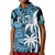 Fiji Coat Of Arms Polo Shirt Masi Tapa Mixed Palm Tree No1 Blue Version LT9 - Polynesian Pride