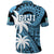 Fiji Coat Of Arms Polo Shirt Masi Tapa Mixed Palm Tree No1 Blue Version LT9 - Polynesian Pride