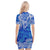 Polynesian Polo Dress Tapa Plumeria Style - Blue LT7 - Polynesian Pride