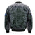 New Zealand Taiaha Maori Bomber Jacket Minimalist Silver Fern All Black LT9 - Polynesian Pride