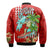 (Custom Personalised) Hawaii Mele Kalikimaka Bomber Jacket Santa Claus Surfing Xmas Time LT9 - Polynesian Pride