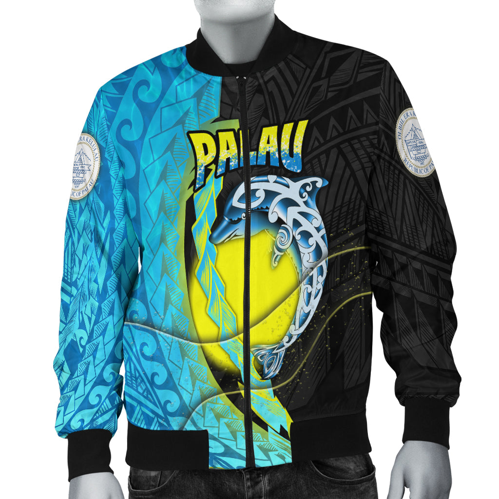 Palau Independence Day Men's Bomber Jacket Special Style LT16 Blue - Polynesian Pride