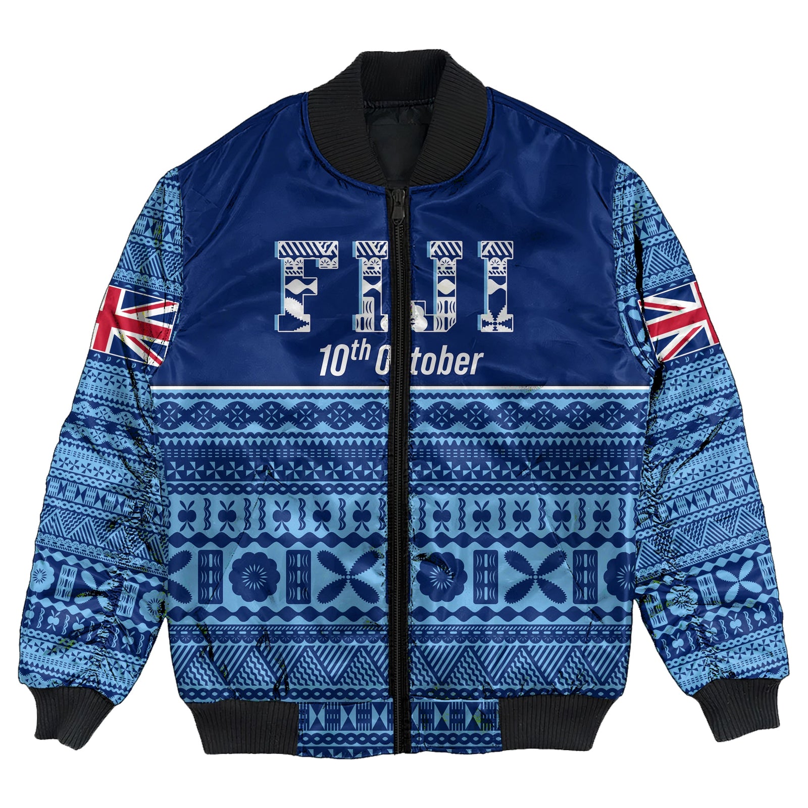 Fiji Independence Day Bomber Jacket LT10 Unisex Blue - Polynesian Pride