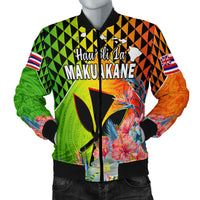 Happy Hawaii Fathers Day Bomber Jacket Hawaiian Tribal Kanaka Maoli Hibiscus LT14 - Polynesian Pride