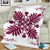 Hawaiian Quilt Maui Plant And Hibiscus Premium Blanket - Burgundy White - AH - Polynesian Pride