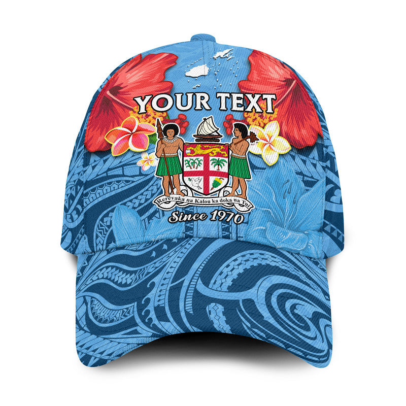 (Custom Personalised) Fiji 1970 Classic Cap Happy 55 Years Independence Anniversary Ver.04 LT14 Classic Cap Universal Fit Blue - Polynesian Pride