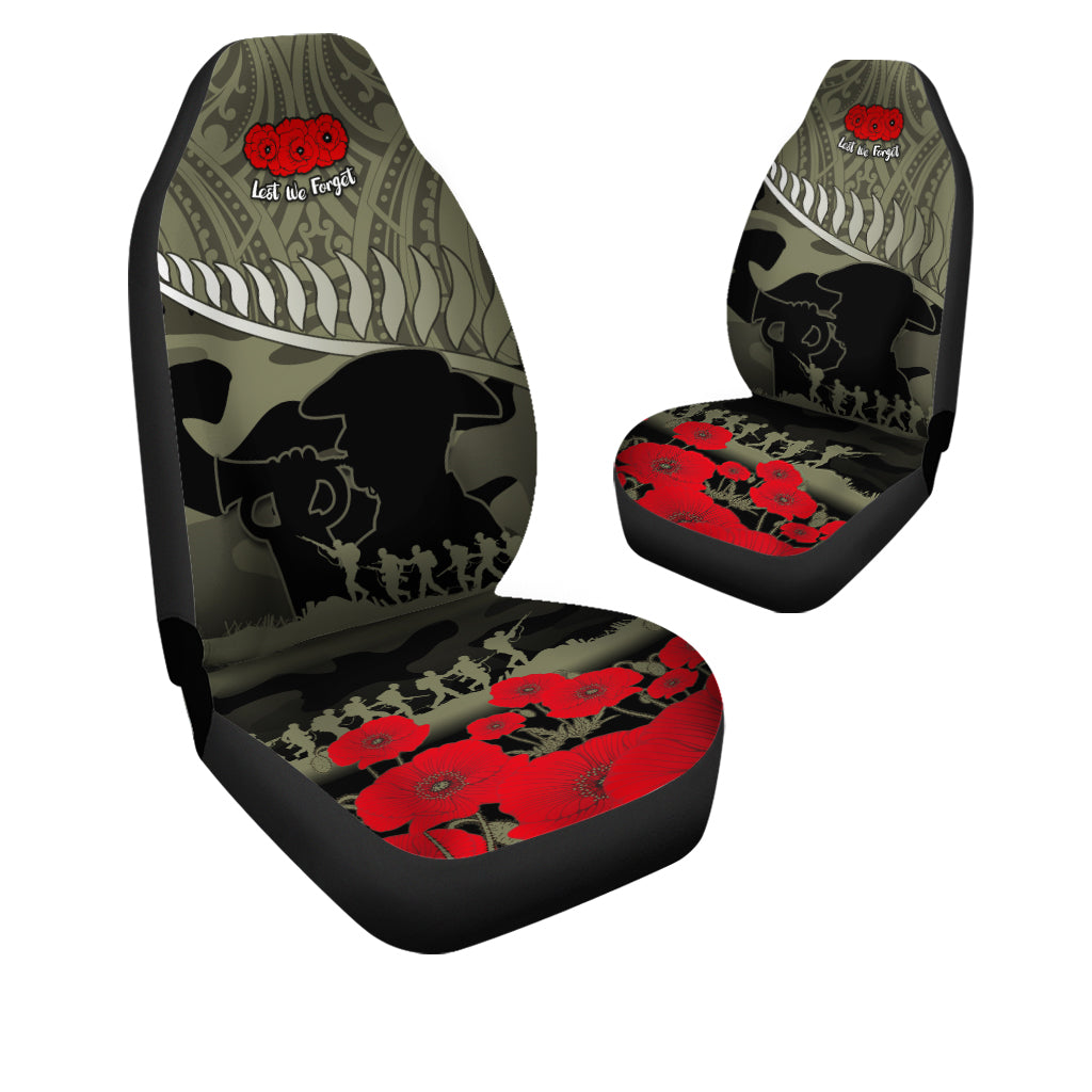 New Zealand ANZAC 2022 Car Seat Covers Maori Camouflage LT14 One Size - Polynesian Pride