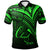 Chuuk State Polo Shirt Green Color Cross Style Unisex Black - Polynesian Pride