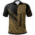 Chuuk Polo Shirt Gold Color Symmetry Style Unisex Black - Polynesian Pride