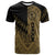 Chuuk T Shirt Gold Color Symmetry Style Unisex Black - Polynesian Pride