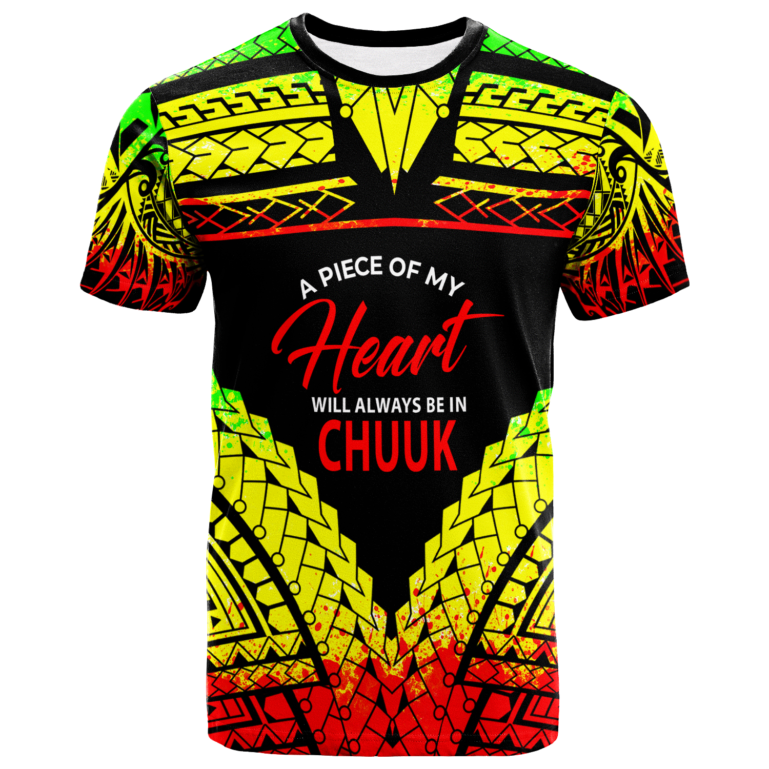 Chuuk T Shirt A Piece of My Heart Unisex Art - Polynesian Pride