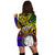 Northern Mariana Islands Women Hoodie Dress - Rainbow Polynesian Pattern - Polynesian Pride