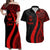 Guam Matching Dress and Hawaiian Shirt Red Polynesian Tentacle Tribal Pattern RLT14 Red - Polynesian Pride